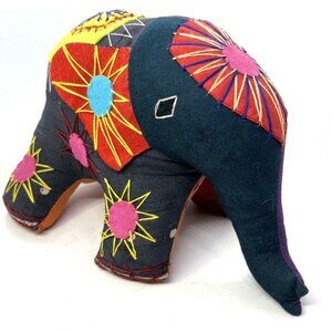 Sri Lankan Handmade Patchwork Elephant Plush by Thimble